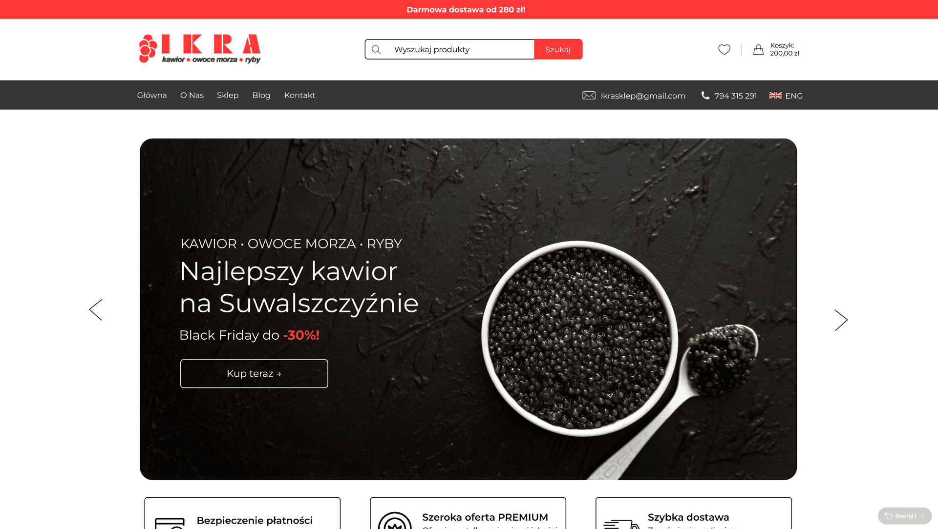 Ikra - sklep z kawiorem, owocami morza i rybami - 1